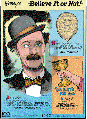 Ripley's Believe It or Not on Tuesday October 22, 2019 Comic Strip