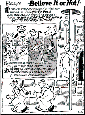 Ripley's Believe It or Not on Saturday December 8, 2001 Comic Strip