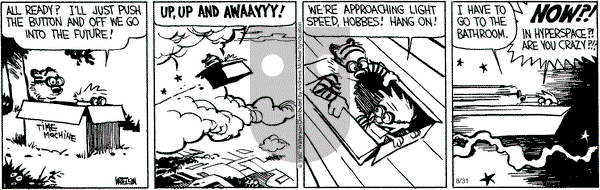 Calvin and Hobbes - Thursday August 31, 2017 Comic Strip