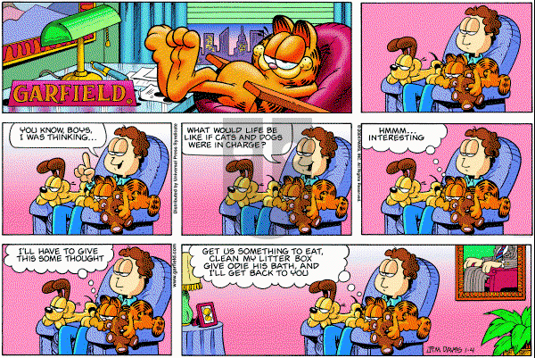 Garfield - Sunday January 4, 2004 Comic Strip