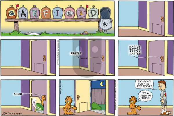 Garfield on Sunday April 30, 2006 Comic Strip