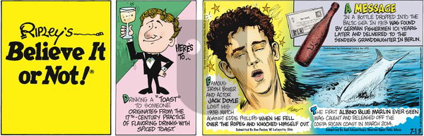 Ripley's Believe It or Not on Sunday July 13, 2014 Comic Strip
