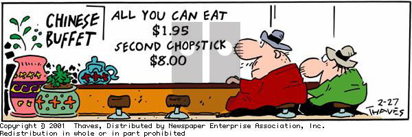 Frank and Ernest on Tuesday February 27, 2001 Comic Strip