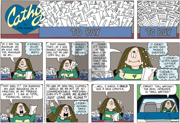 Cathy Classics on Sunday August 31, 1997 Comic Strip