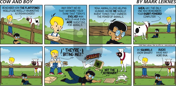 Cow and Boy Classics on Sunday September 23, 2007 Comic Strip