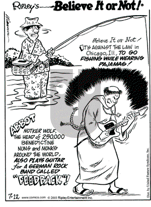 Ripley's Believe It or Not on Saturday July 12, 2003 Comic Strip