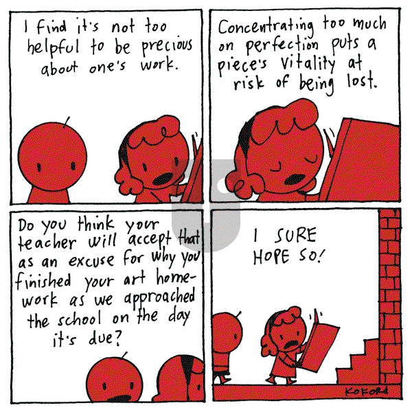 Haircut Practice on Monday April 1, 2024 Comic Strip