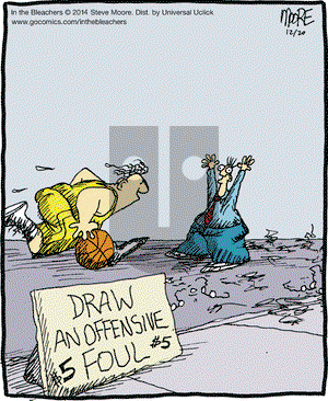 In the Bleachers on Saturday December 20, 2014 Comic Strip