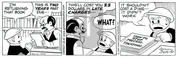 Nancy on Thursday November 12, 1998 Comic Strip