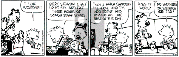 Calvin and Hobbes on Saturday August 24, 1991 Comic Strip