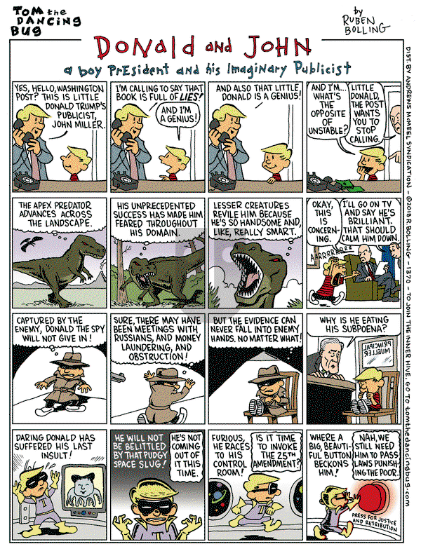 Tom the Dancing Bug on Friday January 12, 2018 Comic Strip