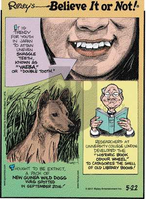 Ripley's Believe It or Not on Monday May 22, 2017 Comic Strip