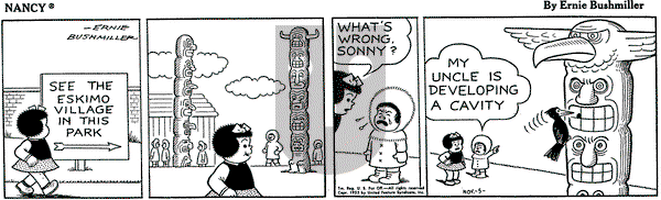 Nancy on Saturday November 5, 1955 Comic Strip
