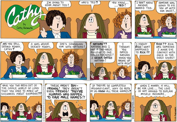 Cathy Classics on Sunday November 15, 1998 Comic Strip