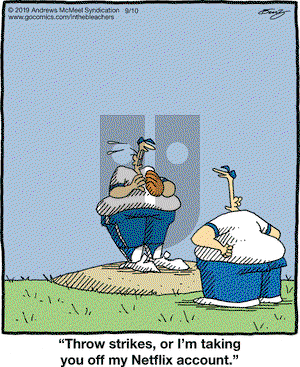 In the Bleachers on Tuesday September 10, 2019 Comic Strip