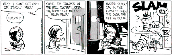 Calvin and Hobbes on Thursday March 30, 1995 Comic Strip