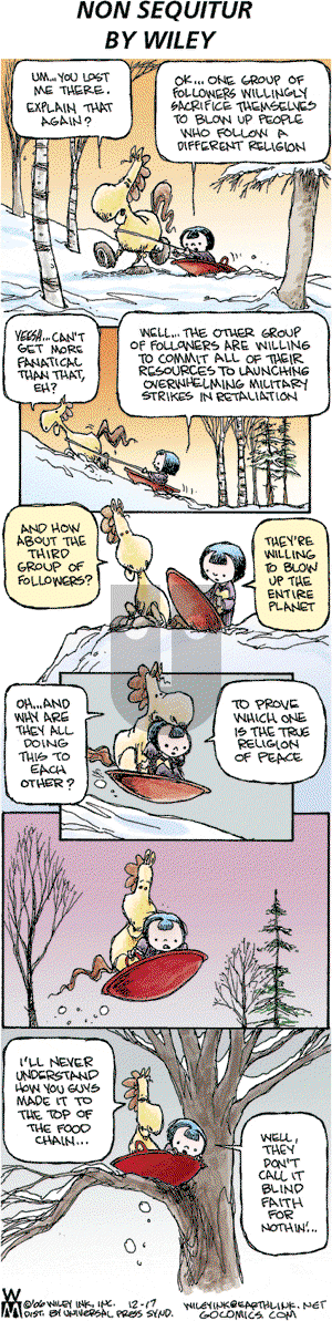 Non Sequitur on Sunday December 17, 2006 Comic Strip