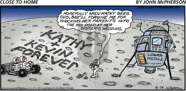 Close to Home on Sunday April 14, 2019 Comic Strip
