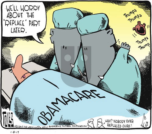 Tom Toles on Sunday January 8, 2017 Comic Strip