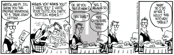 Monty on Friday October 4, 2002 Comic Strip