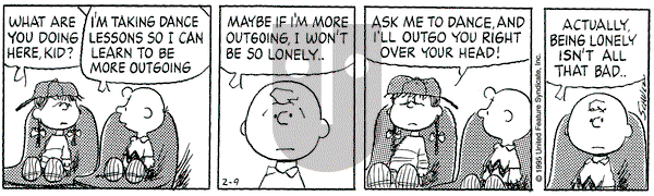 Peanuts on Thursday February 9, 1995 Comic Strip