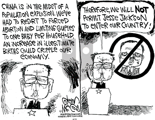 Glenn McCoy on Tuesday April 10, 2001 Comic Strip