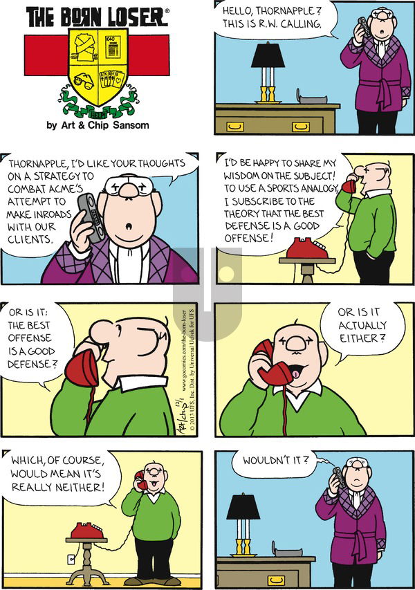 The Born Loser on Sunday December 1, 2013 Comic Strip