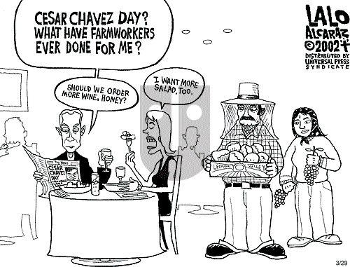 Lalo Alcaraz on Friday March 29, 2002 Comic Strip