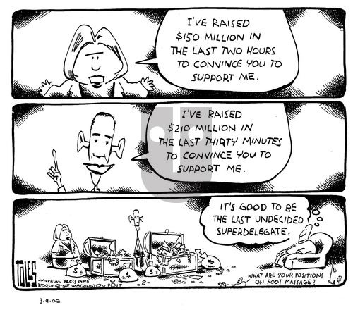Tom Toles on Sunday March 9, 2008 Comic Strip