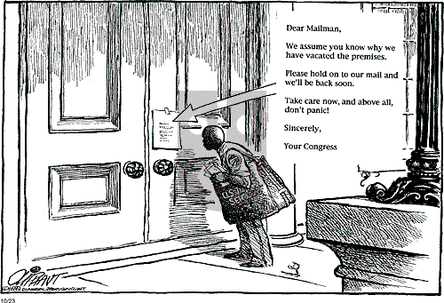 Pat Oliphant on Tuesday October 23, 2001 Comic Strip