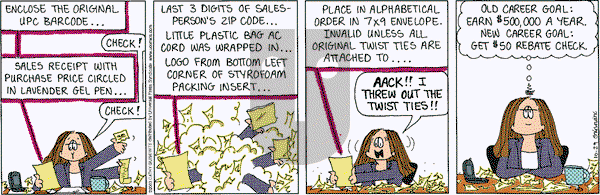 Cathy Classics on Wednesday October 29, 2003 Comic Strip
