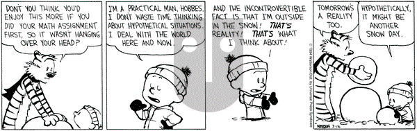 Calvin and Hobbes on Wednesday March 16, 1994 Comic Strip