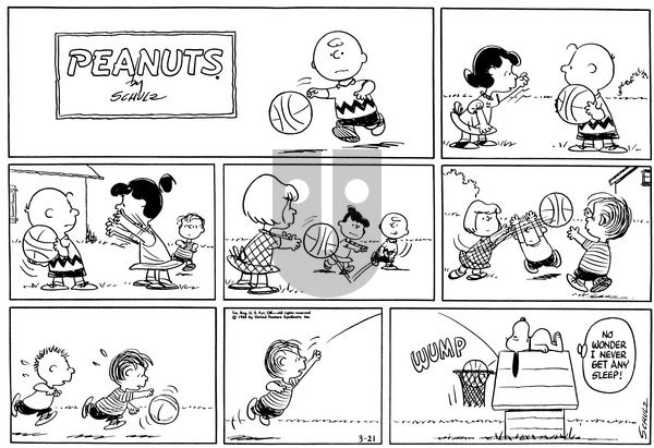 Peanuts on Sunday March 21, 1965 Comic Strip