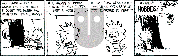 Calvin and Hobbes - Saturday September 1, 1990 Comic Strip