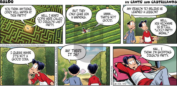 Baldo on Sunday November 10, 2019 Comic Strip