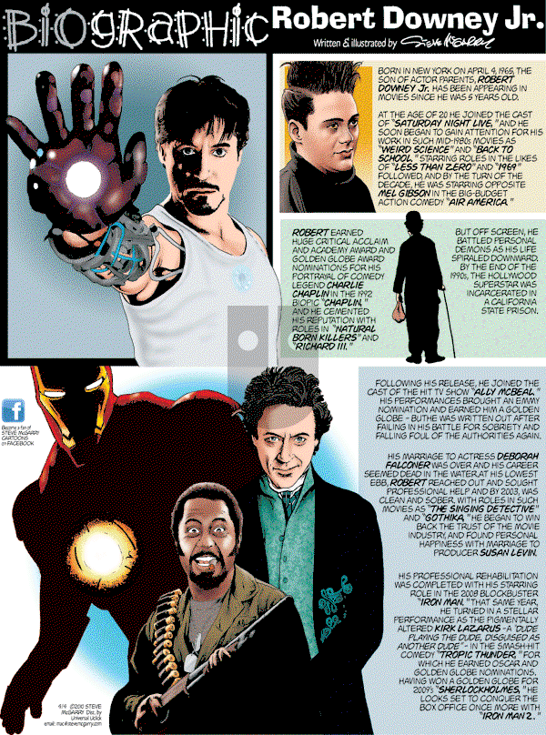 Biographic on Sunday April 4, 2010 Comic Strip
