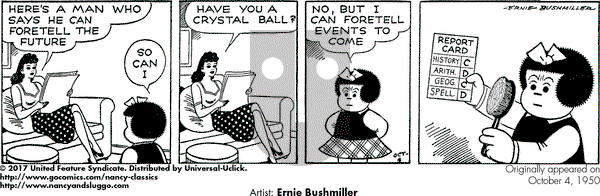 Nancy Classics on Wednesday October 4, 2017 Comic Strip