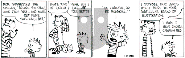 Calvin and Hobbes on Thursday April 29, 1993 Comic Strip
