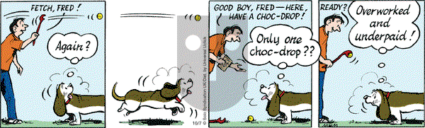 Fred Basset on Friday October 7, 2016 Comic Strip