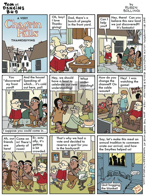 Tom the Dancing Bug on Friday November 22, 2013 Comic Strip