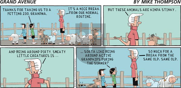 Grand Avenue on Sunday July 7, 2024 Comic Strip
