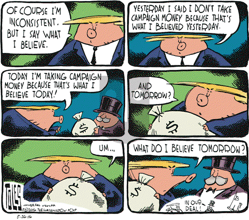Tom Toles on Thursday May 26, 2016 Comic Strip