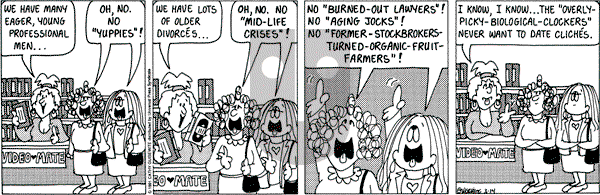 Cathy Classics on Thursday March 14, 1991 Comic Strip