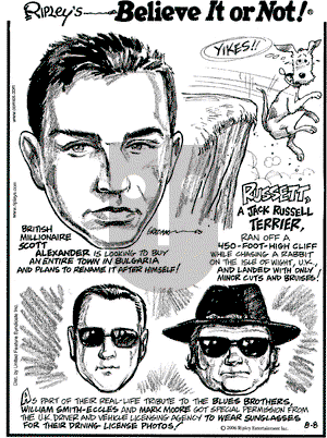 Ripley's Believe It or Not on Tuesday August 8, 2006 Comic Strip