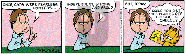 Garfield on Friday September 27, 1996 Comic Strip