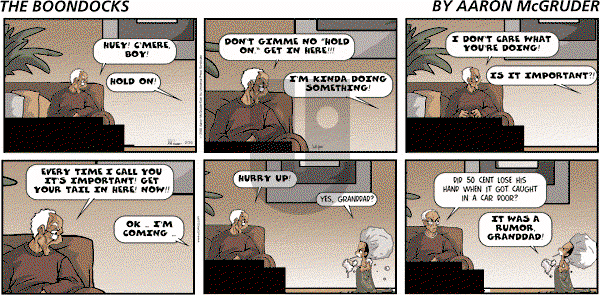 The Boondocks on Sunday September 23, 2012 Comic Strip
