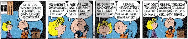 Peanuts on Friday April 13, 2001 Comic Strip