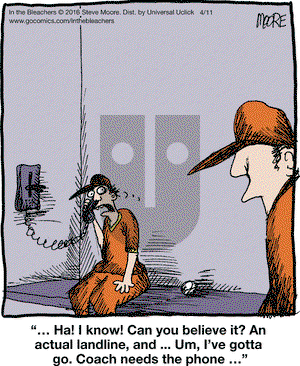 In the Bleachers on Monday April 11, 2016 Comic Strip