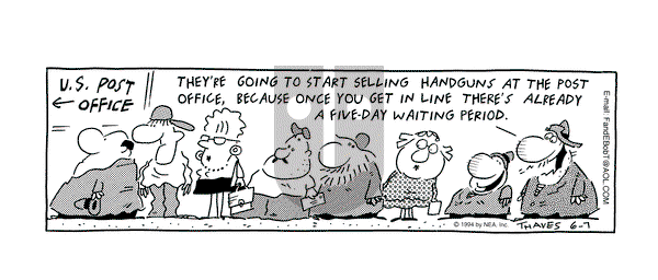 Frank and Ernest on Tuesday June 7, 1994 Comic Strip