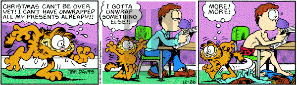 Garfield on Saturday December 26, 1987 Comic Strip